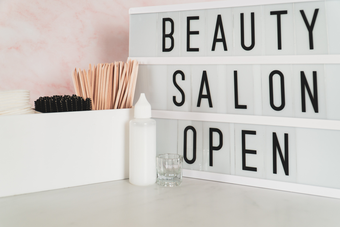 Beauty Salon Concept Image with Treatment Tools and Product