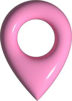 3d pink location pin